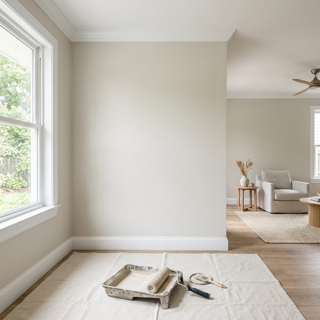 Interior painting with clean lines